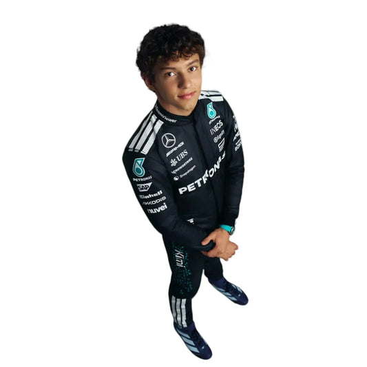 2025 Mercedes F1 Driver Costumes | George Russell & Kimi Antonelli - Rustle Racegear