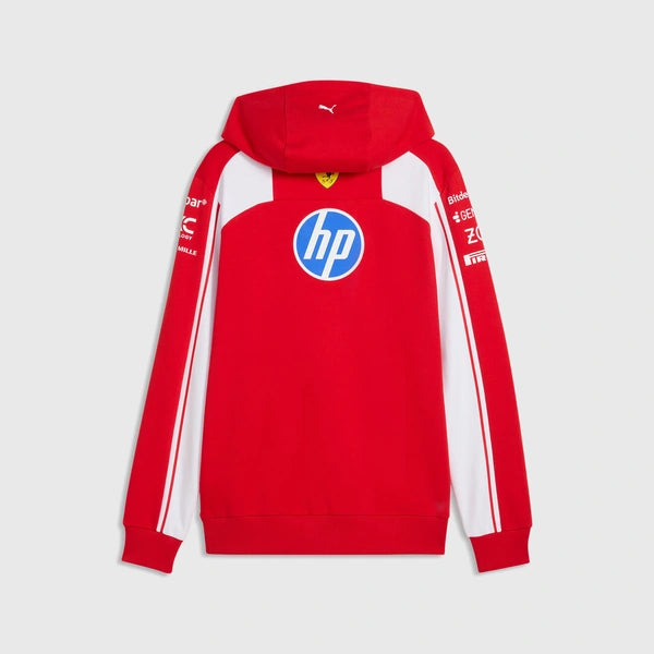 Red hoodie with HP logo on a white background