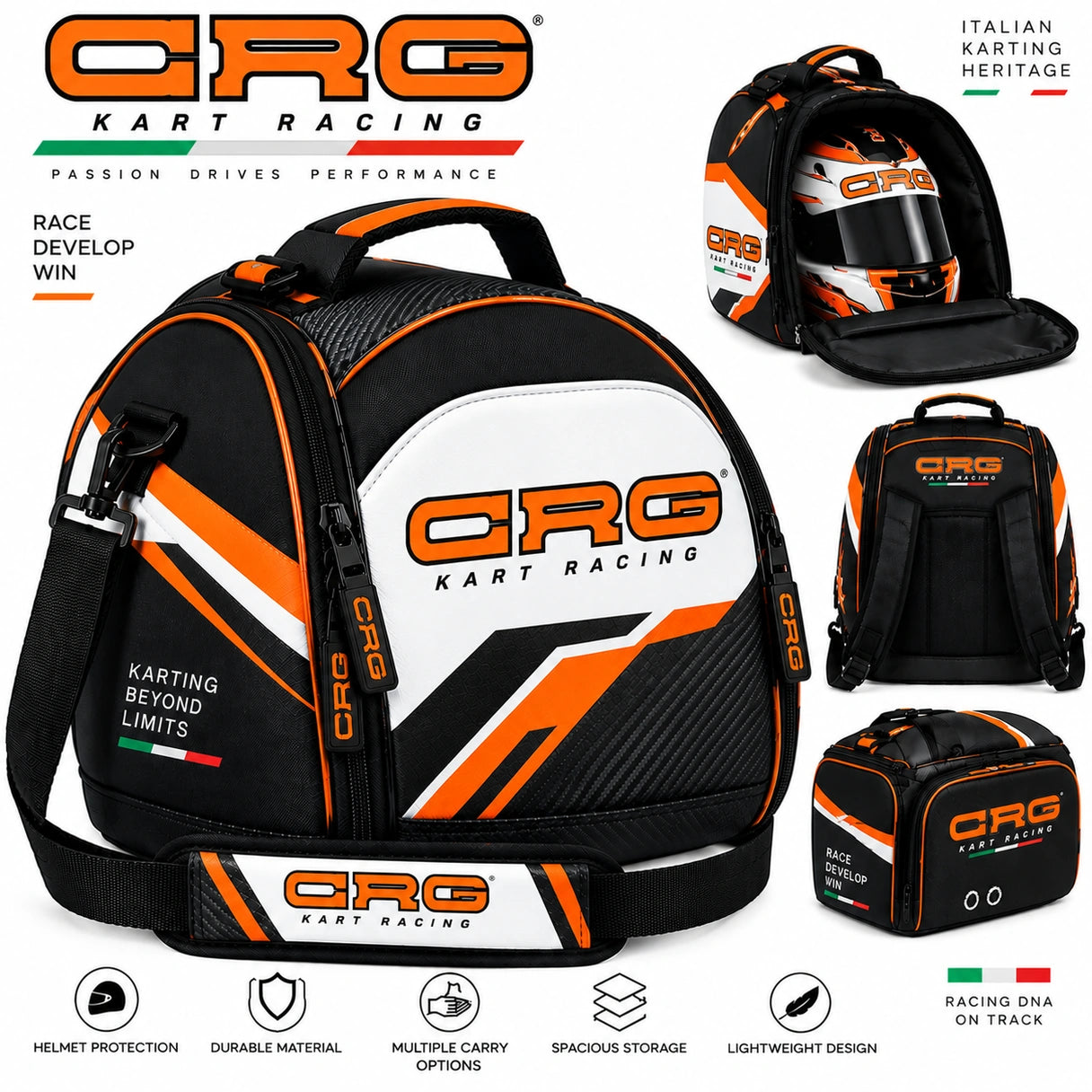 CRG Kart Racing Bag | Karting Helmet Bag & Motorsport Gear Bag