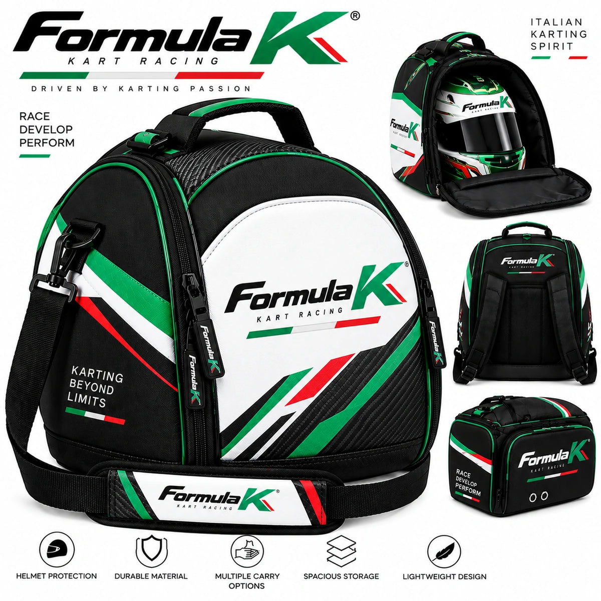 Formula K Kart Racing Bag | Karting Helmet Bag & Motorsport Gear Bag