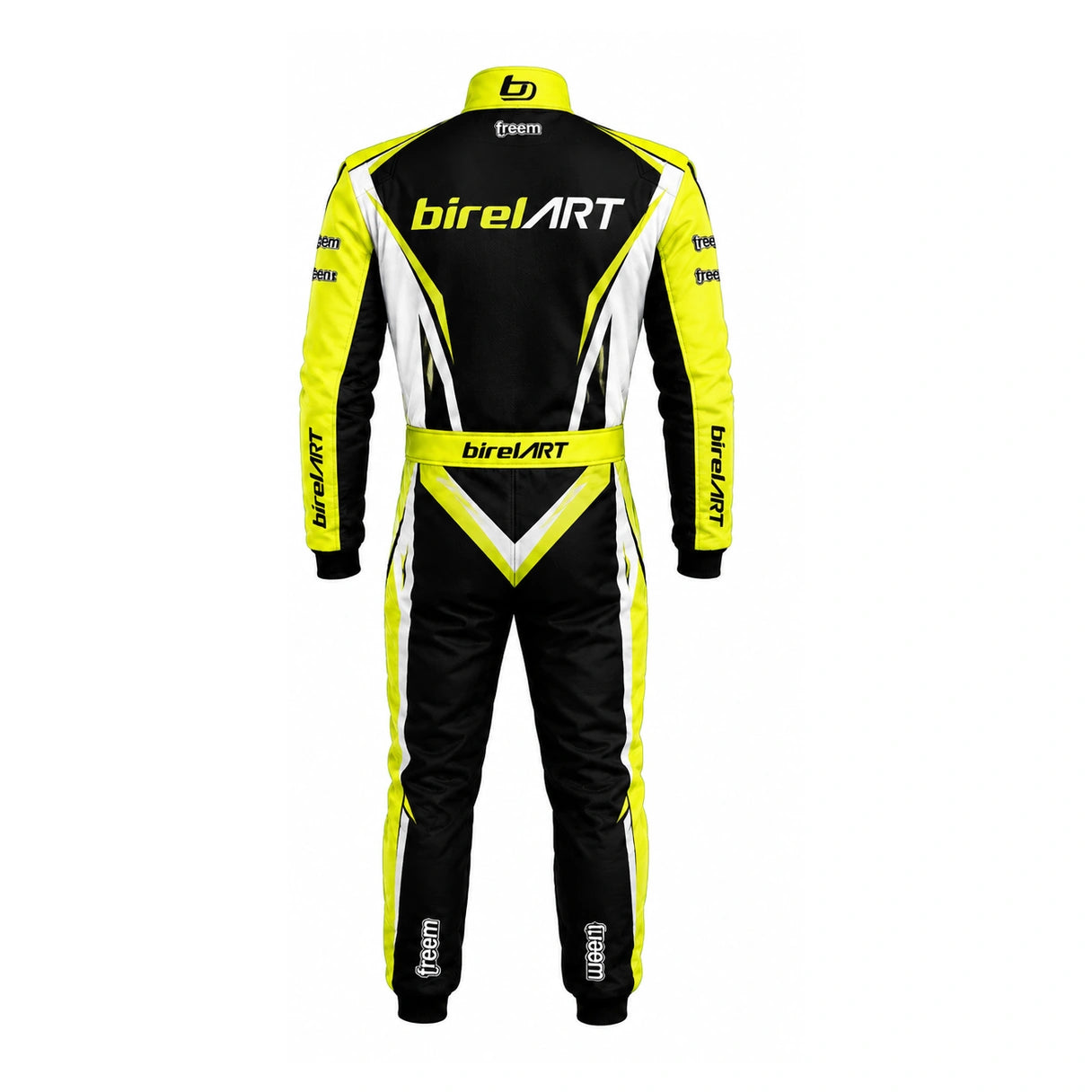 BirelART Black & Neon Yellow Karting Racing Suit – Custom Go Kart Suit