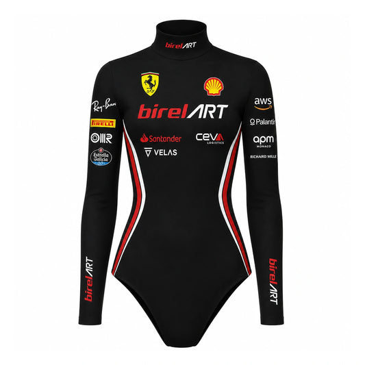 Birel ART Black Racing Bodysuit – Ferrari Style Karting Undersuit