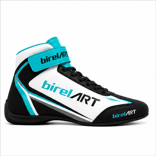 Birel ART Turquoise Black Karting Racing Shoes – Professional Motorsport Footwear
