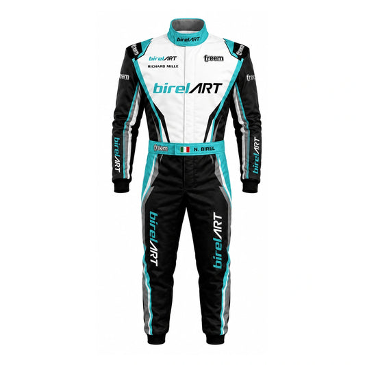 BirelART Turquoise Black Karting Racing Suit – Custom Go Kart Racing Suit