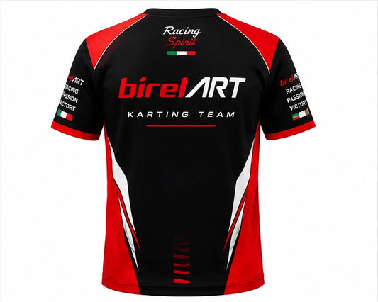 Birel ART Racing T-Shirt – Black Red Karting Team Shirt