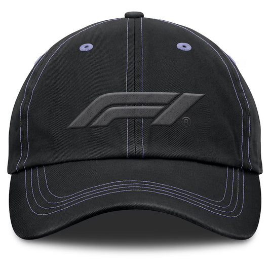 Formula 1 Blast Unstructured Black Cap | Adjustable F1 Racing Hat for Men & Women