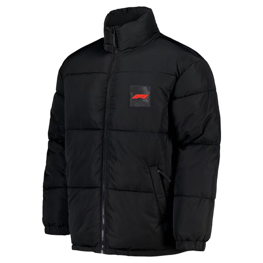 Formula 1 Replica Puffer Jacket Black | Unisex F1 Winter Motorsport Insulated Jacket