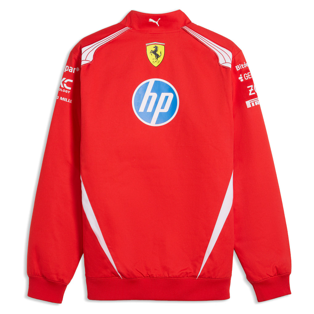 Scuderia Ferrari 2026 Team Racing Jacket Red | Official Ferrari Formula 1 Full-Zip Team Jacket