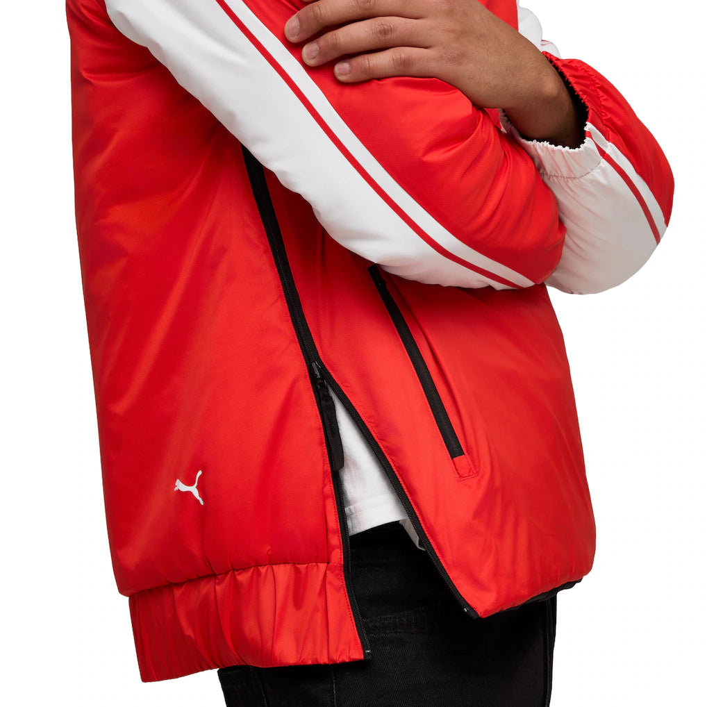 Scuderia Ferrari 2026 Team Replica Reversible Jacket | Formula 1 Hooded Waterproof Motorsport Jacket