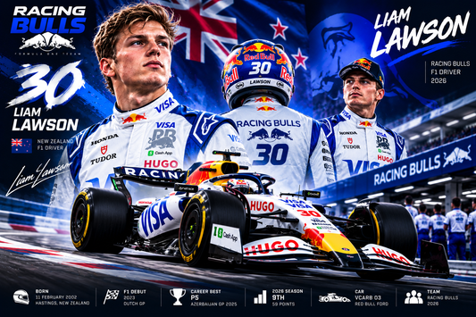 Liam Lawson Racing Bulls F1 2026 driver number 30 with VCARB 03 racing car