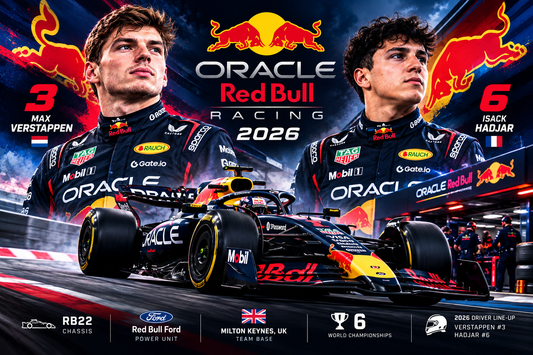 Red Bull Racing 2026 RB22 Formula 1 car with Max Verstappen and Isack Hadjar driver lineup