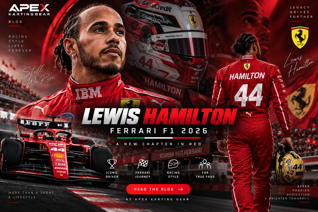 Lewis Hamilton Ferrari F1 2026 racing suit and Ferrari-inspired Formula 1 motorsport style