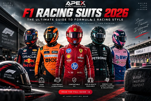 F1 racing suits 2026 featuring Ferrari Mercedes McLaren Red Bull and motorsport-inspired racing designs