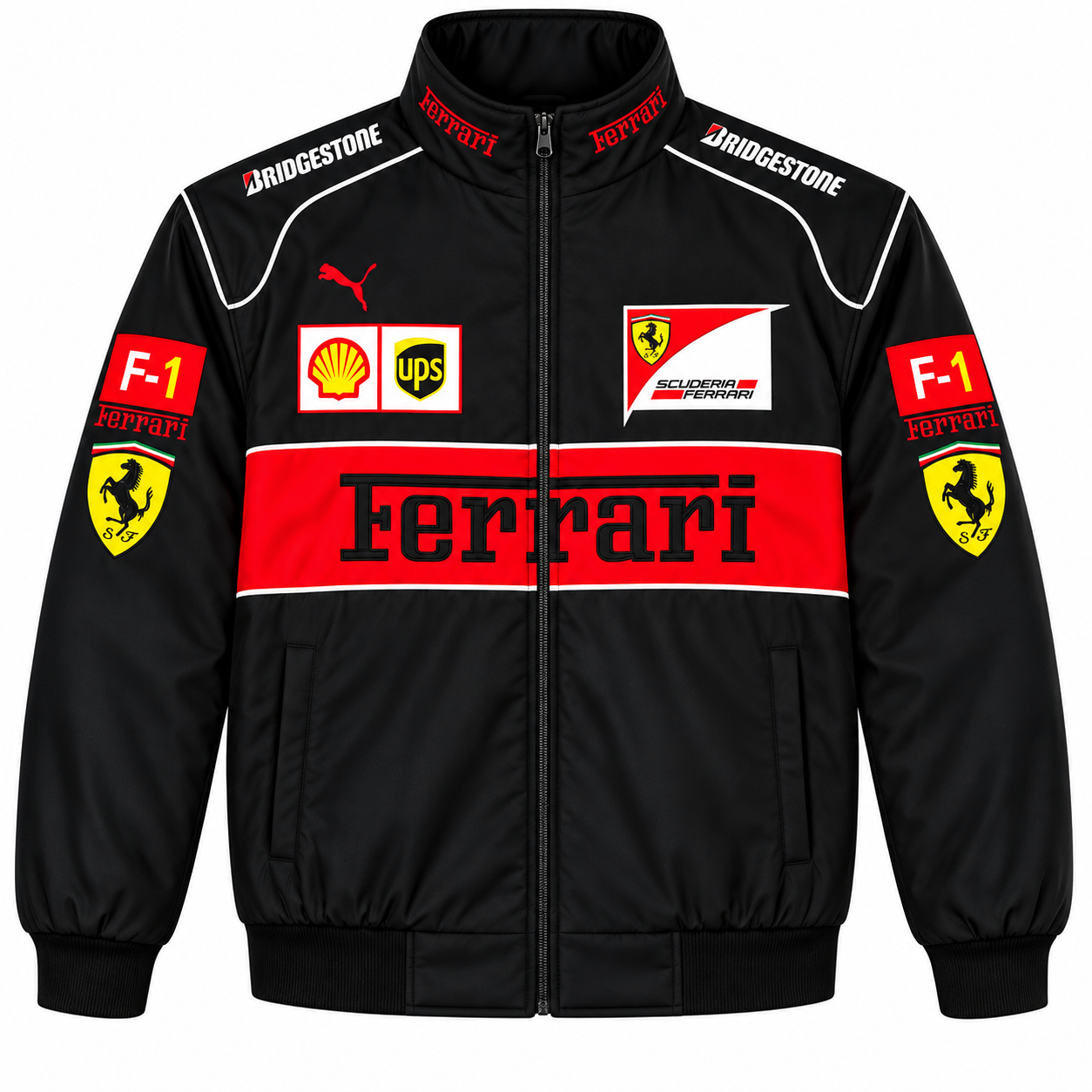 Ferrari racing jacket vintage motorsport front view