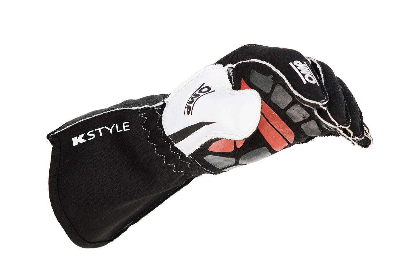 OMP KS-1R Karting Gloves – Black White Red Racing & Motorsport Gloves
