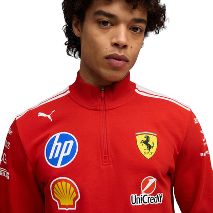 Scuderia Ferrari 2026 Team T7 1/2 Zip Sweat Replica | Puma Formula 1 Red Motorsport Pullover