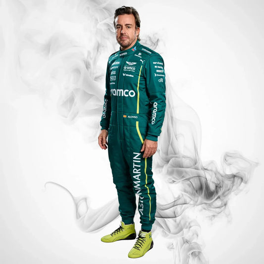 Aston Martin 2025 F1 Racing Team Suit | Fernando Alonso, Lance Stroll - Rustle Racegear