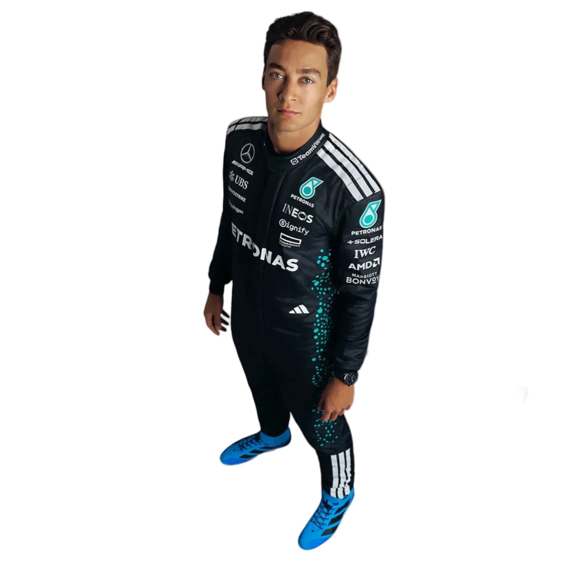 2025 Mercedes F1 Driver Costumes | George Russell & Kimi Antonelli - Rustle Racegear