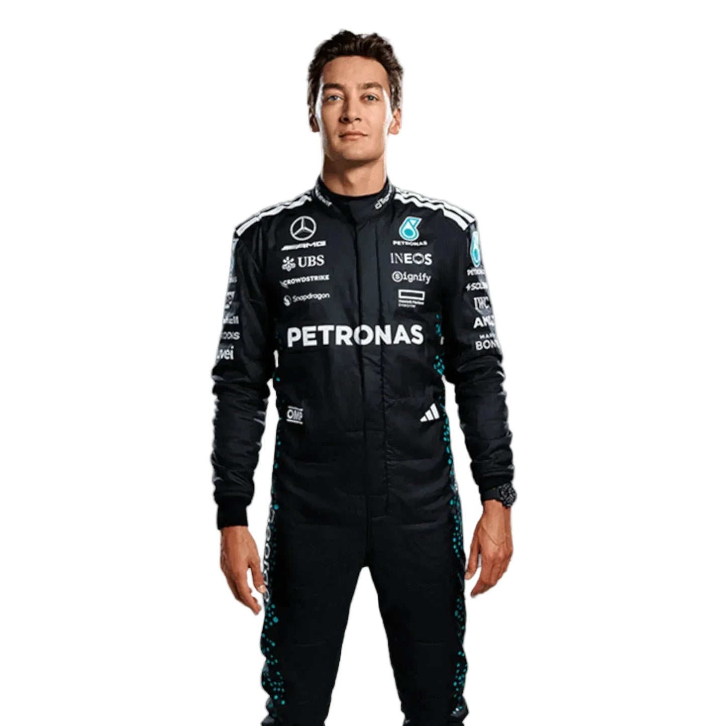 2025 Mercedes F1 Driver Costumes | George Russell & Kimi Antonelli - Rustle Racegear