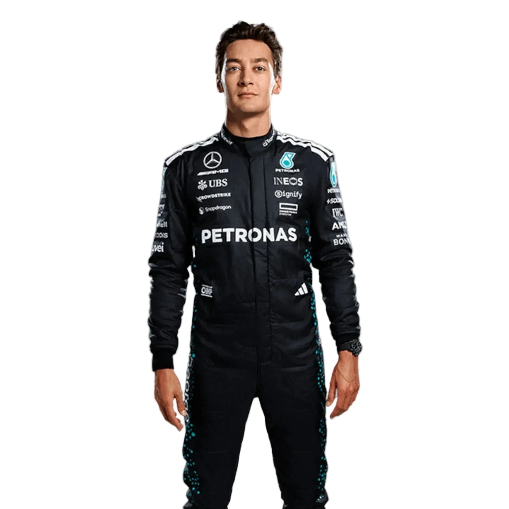 2025 Mercedes F1 Driver Costumes | George Russell & Kimi Antonelli - Rustle Racegear