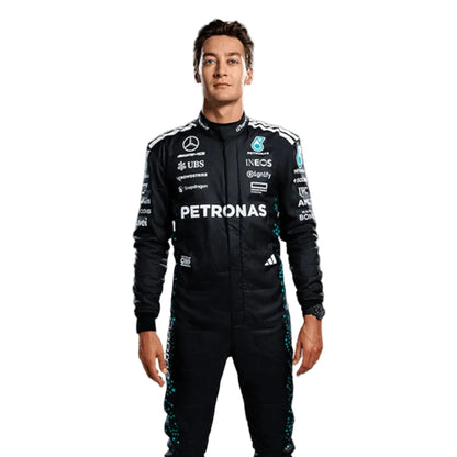 2025 Mercedes F1 Driver Costumes | George Russell & Kimi Antonelli - Rustle Racegear