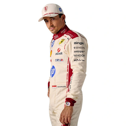2026 Charles Leclerc Ferrari F1 Racing Suit Replica – HP Driver Costume Apex Karting Gear