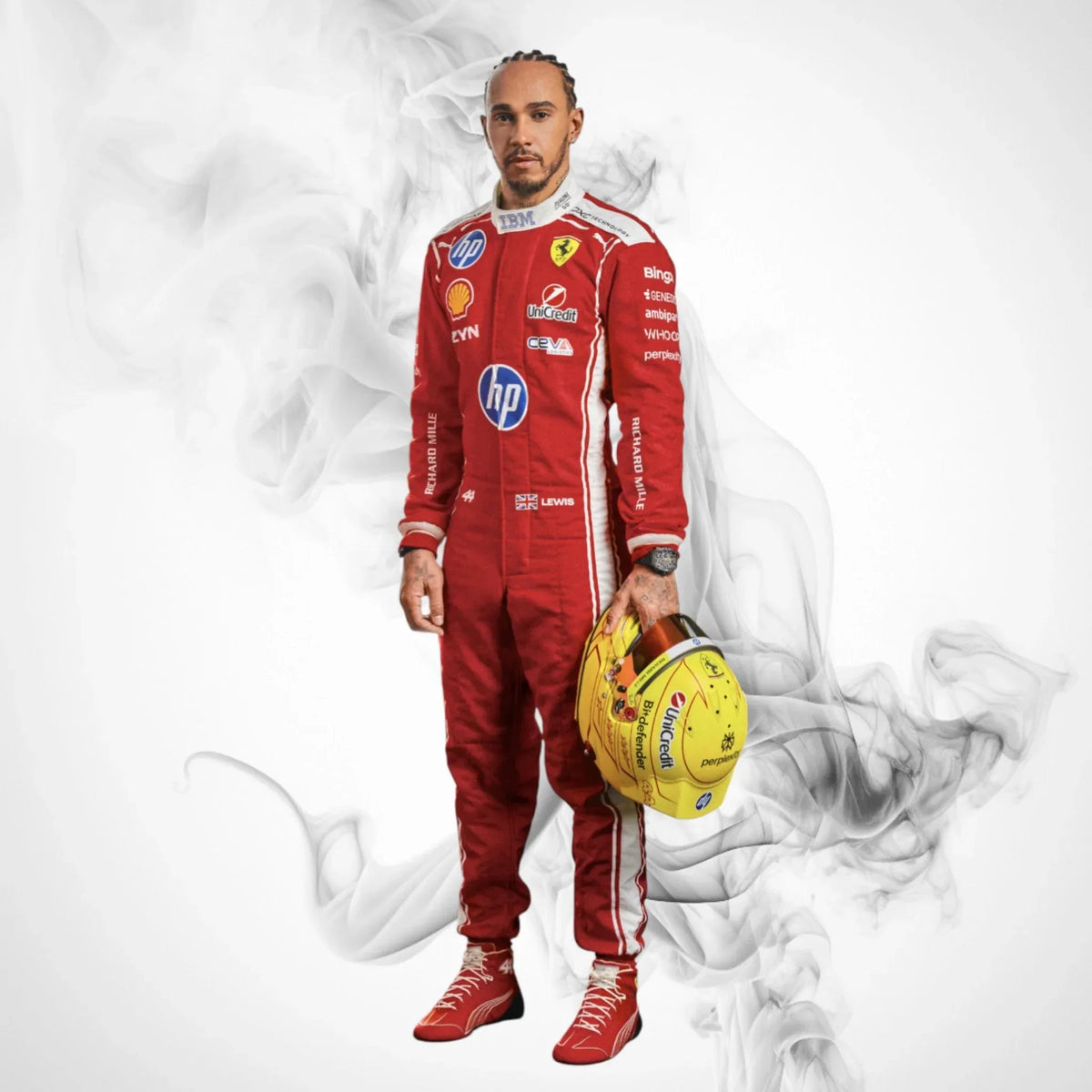 2026 Lewis Hamilton Ferrari HP F1 Replica Race Suit