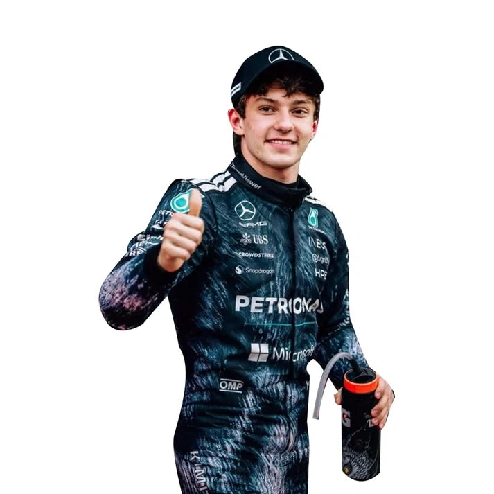 2026 Mercedes F1 racing suit Kimi Antonelli style