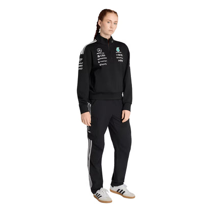 Mercedes-AMG Petronas adidas F1 2026 Team 1/4 Zip Black Women's Pullover | Official Formula 1 Apparel