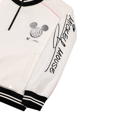 Formula 1 x Disney Mickey Mouse 1/4 Zip Sweatshirt Ivory Women's | F1 Racing Pullover