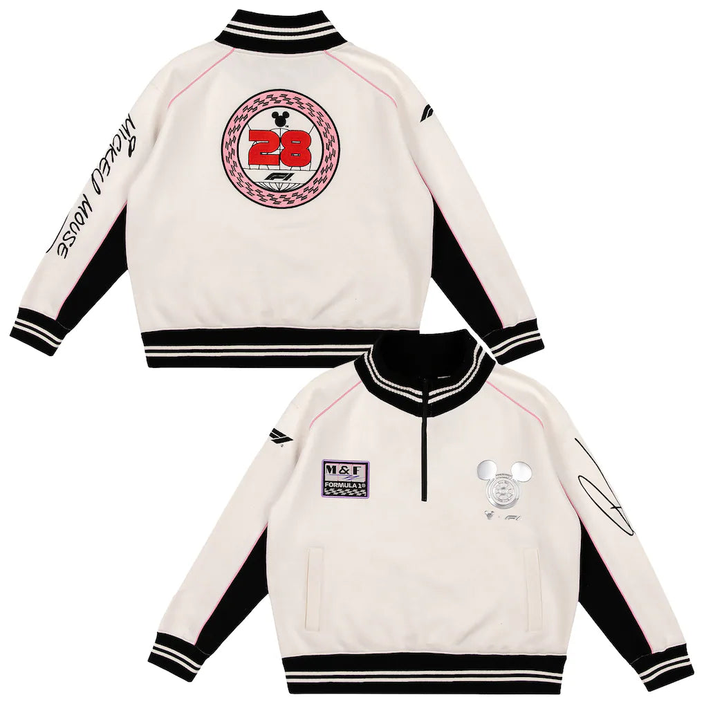 Formula 1 x Disney Mickey Mouse 1/4 Zip Sweatshirt Ivory Women's | F1 Racing Pullover