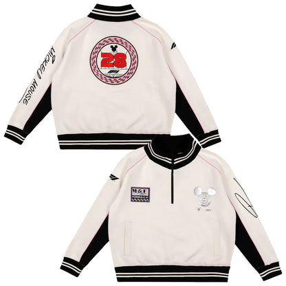 Formula 1 x Disney Mickey Mouse 1/4 Zip Sweatshirt Ivory Women's | F1 Racing Pullover