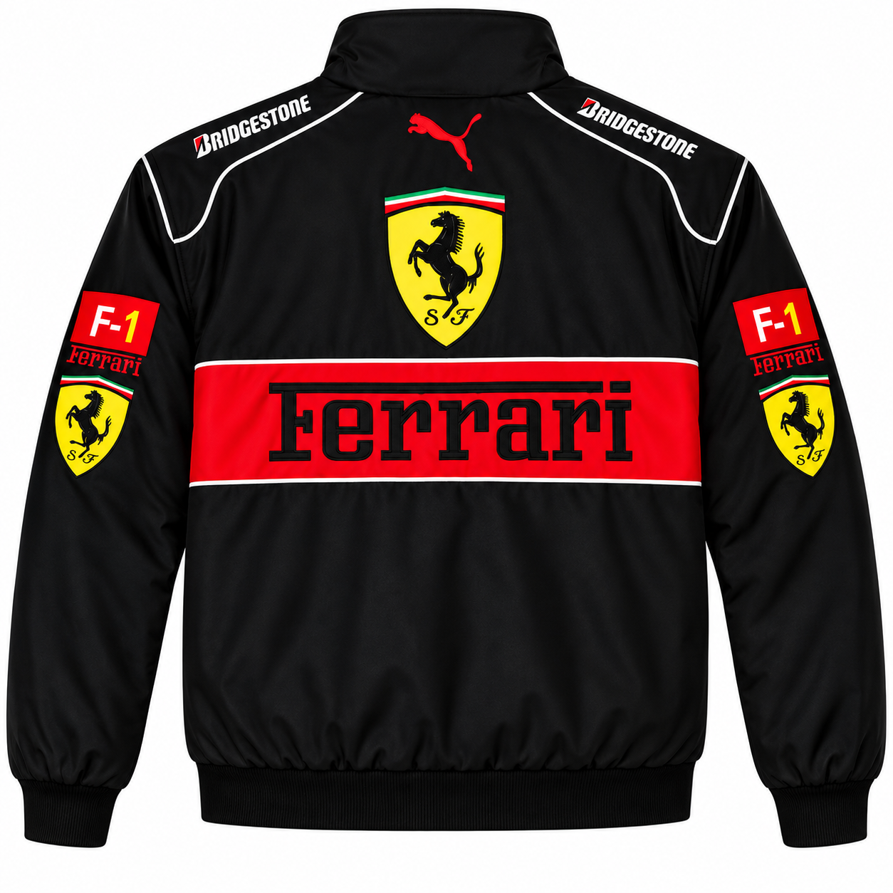 Ferrari racing jacket vintage motorsport back view