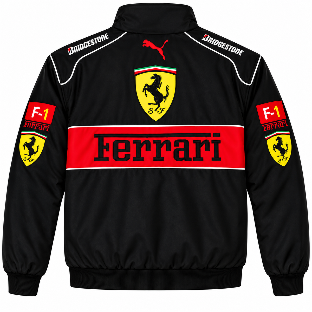 Ferrari racing jacket vintage motorsport back view