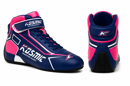 Kosmic Kart Racing Shoes – Blue Pink Motorsport Driving Shoes