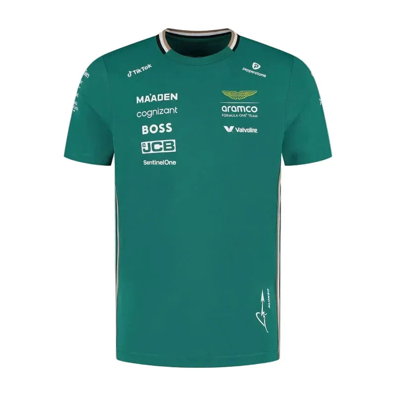 Aston Martin F1 Team 2025 Fernando Alonso Driver T-shirt - Rustle Racegear