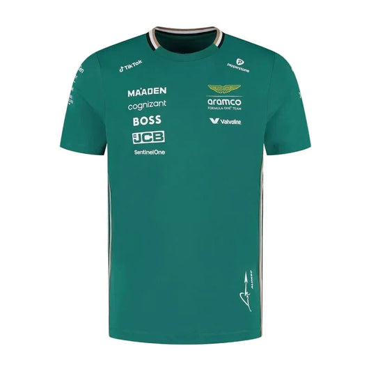 Aston Martin F1 Team 2025 Fernando Alonso Driver T-shirt - Rustle Racegear
