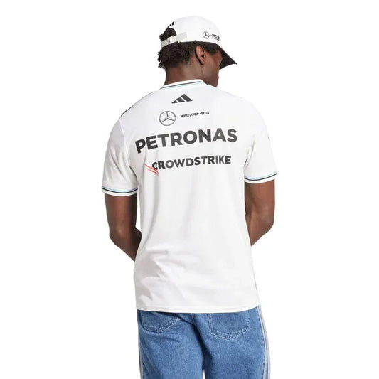 Mercedes-AMG F1 adidas 2025 Authentic Driver T-shirt white - Rustle Racegear