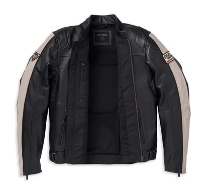 Harley-Davidson Men's Leather Motorcycle Jacket – Vintage Racing Style