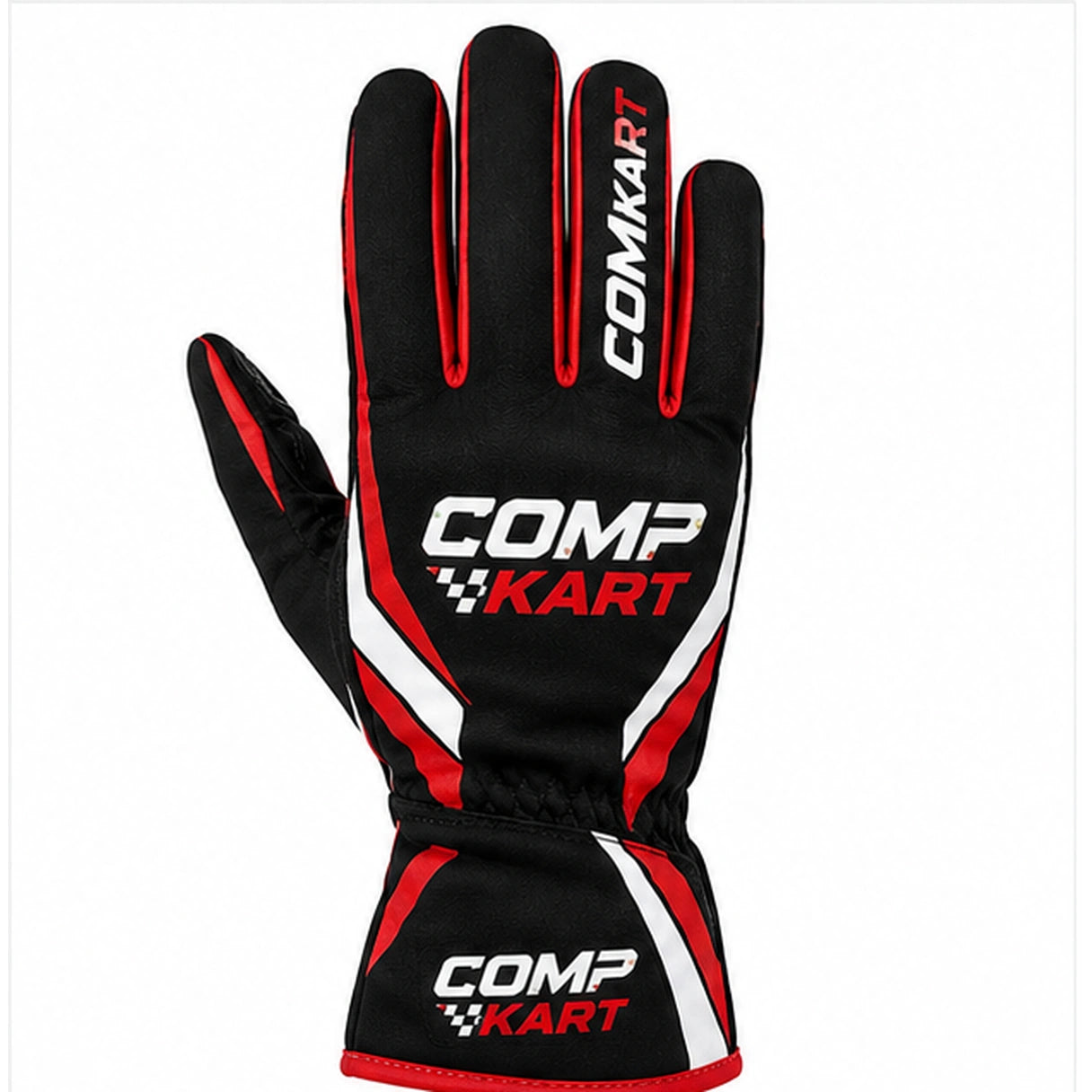 Comp Kart Racing Gloves Black Red & White – Professional Go Kart Gloves