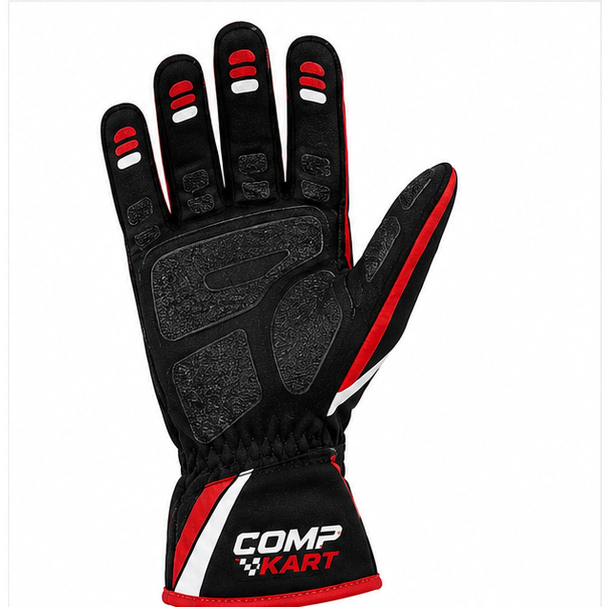 Comp Kart Racing Gloves Black Red & White – Professional Go Kart Gloves