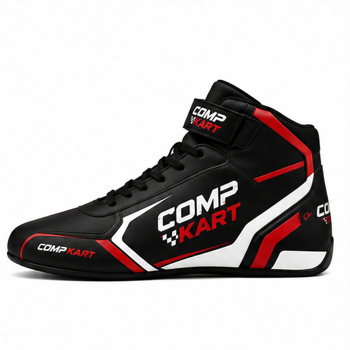 Comp Kart Racing Shoes Black Red & White – Professional Go Kart Shoes