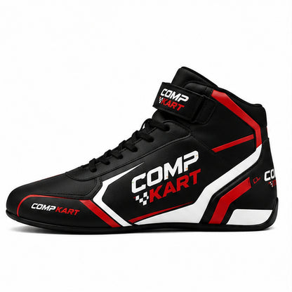 Comp Kart Racing Shoes Black Red & White – Professional Go Kart Shoes