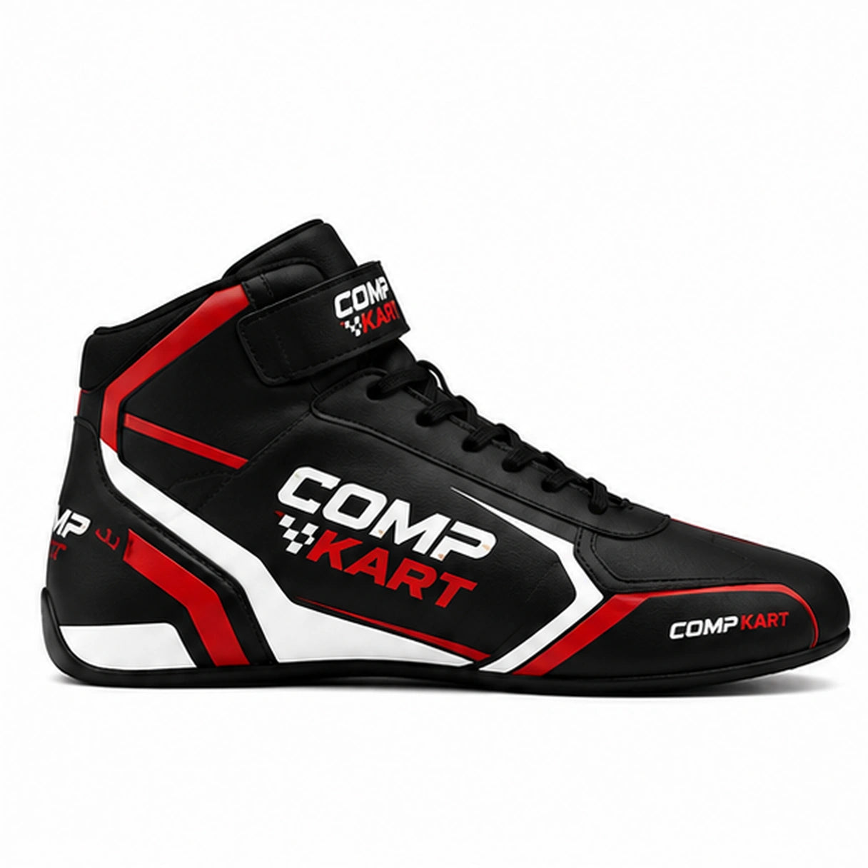 Comp Kart Racing Shoes Black Red & White – Professional Go Kart Shoes