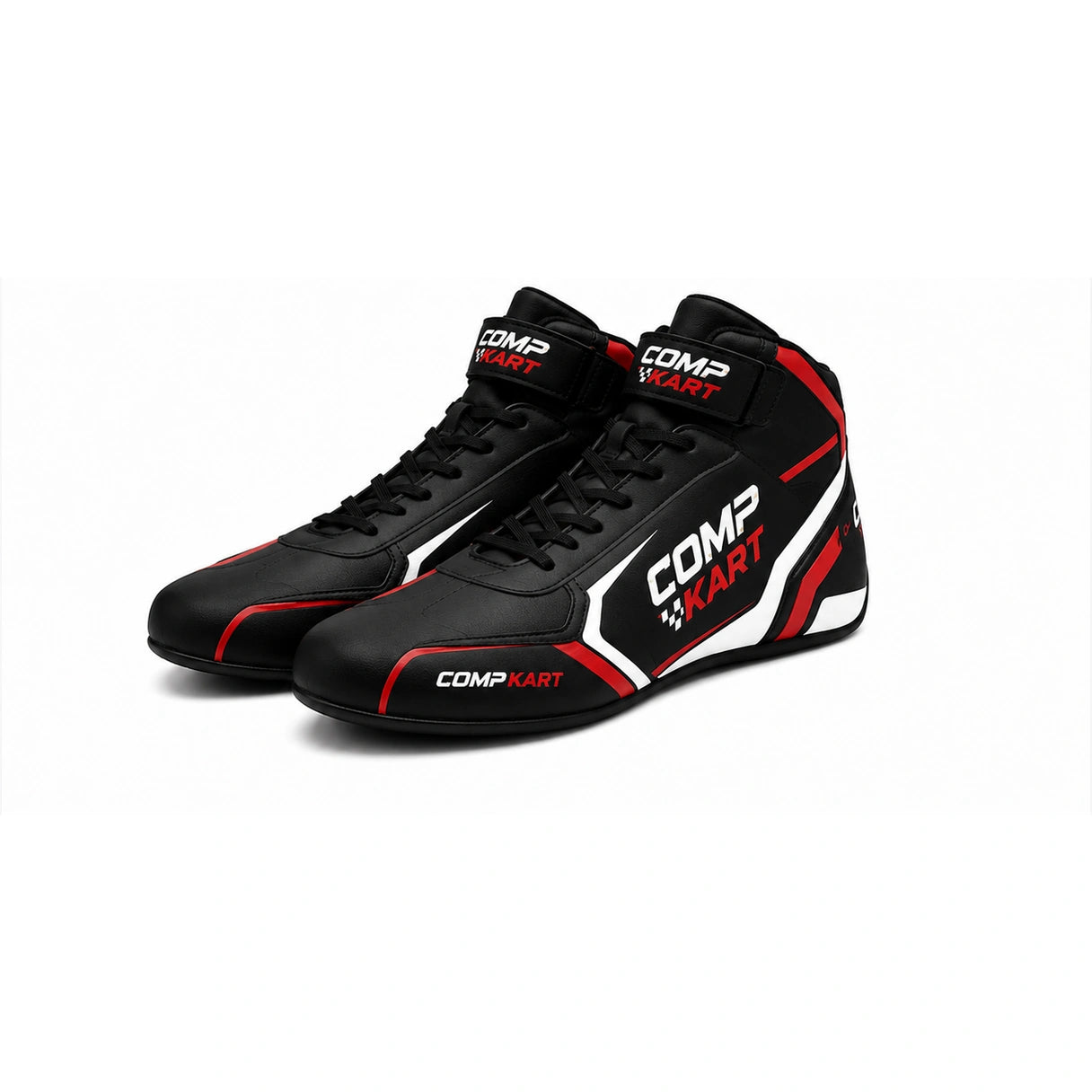 Comp Kart Racing Shoes Black Red & White – Professional Go Kart Shoes