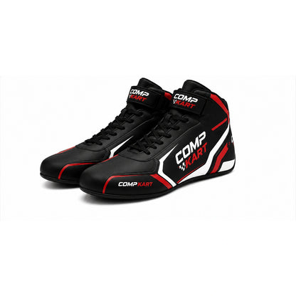 Comp Kart Racing Shoes Black Red & White – Professional Go Kart Shoes