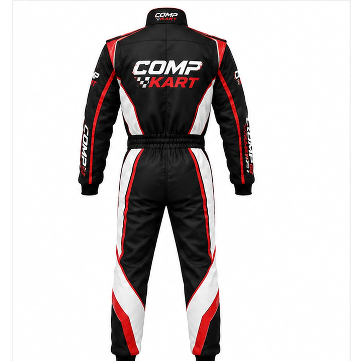 Comp Kart Racing Suit Black Red & White – Professional Go Kart Racing Suit