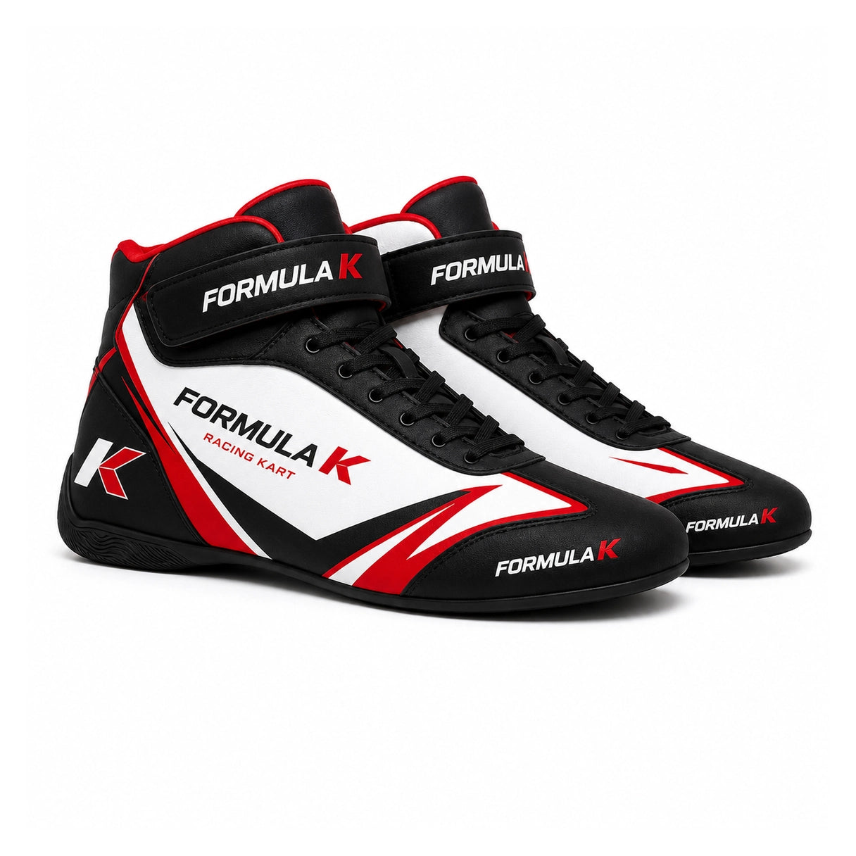 Formula K Racing Kart Shoes Black Red White – Go Kart Racing Shoes