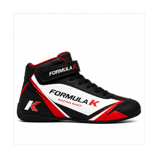 Formula K Racing Kart Shoes Black Red White – Go Kart Racing Shoes