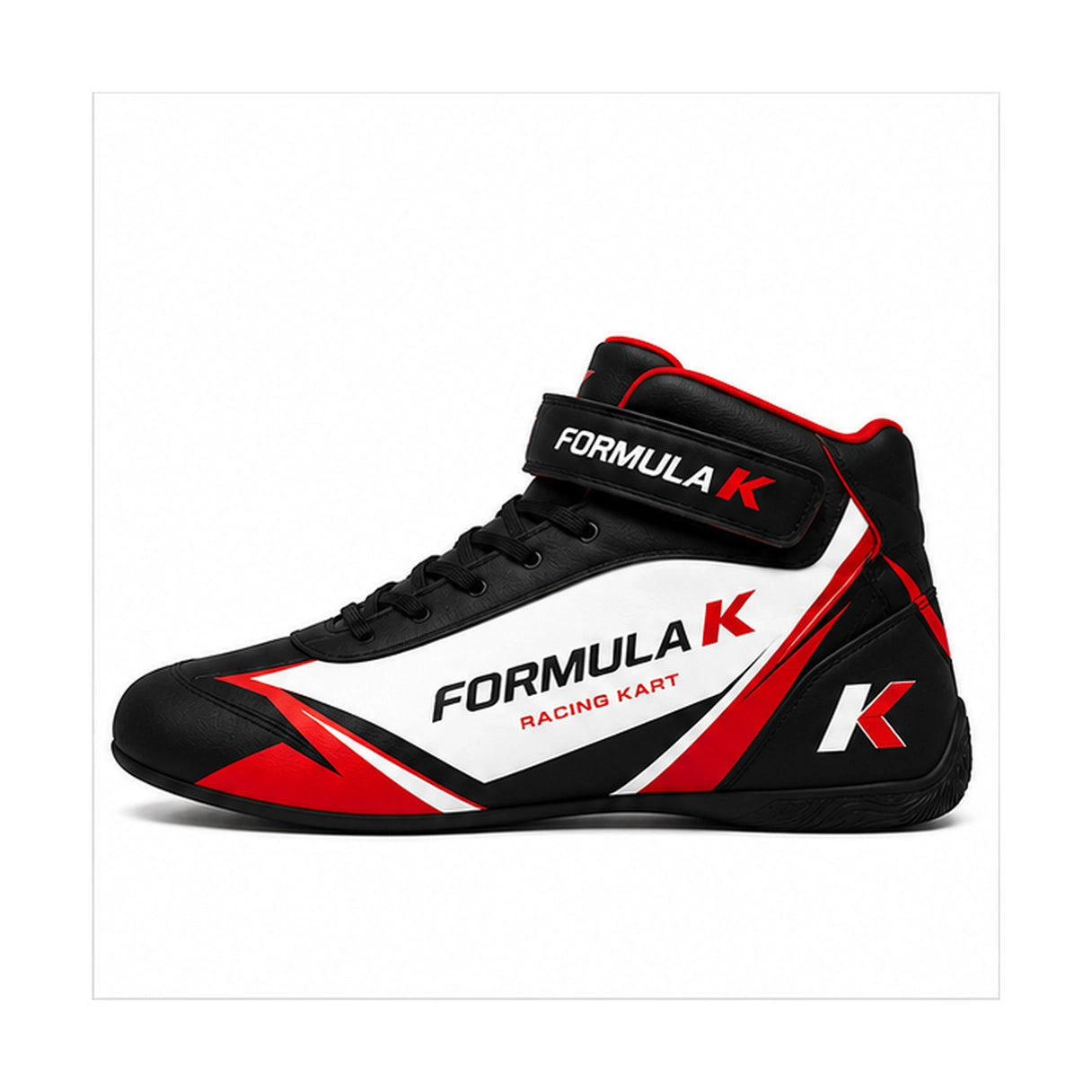Formula K Racing Kart Shoes Black Red White – Go Kart Racing Shoes
